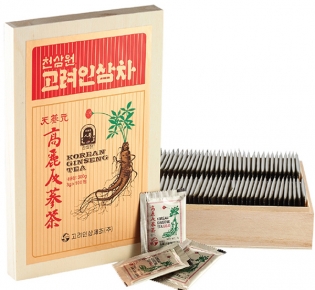 Trà hồng sâm Hàn Quốc chính hãng hộp gỗ 100 gói